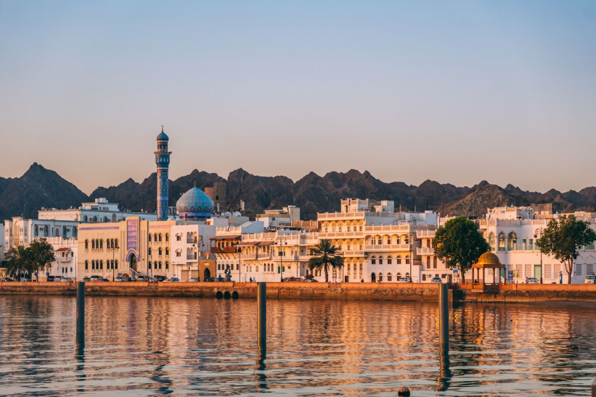 Sunrise in muscat in oman